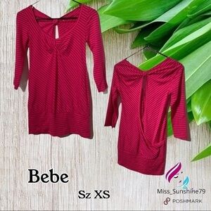 bebe Sport - Sz XS - NWOT - 3/4 arm backless top